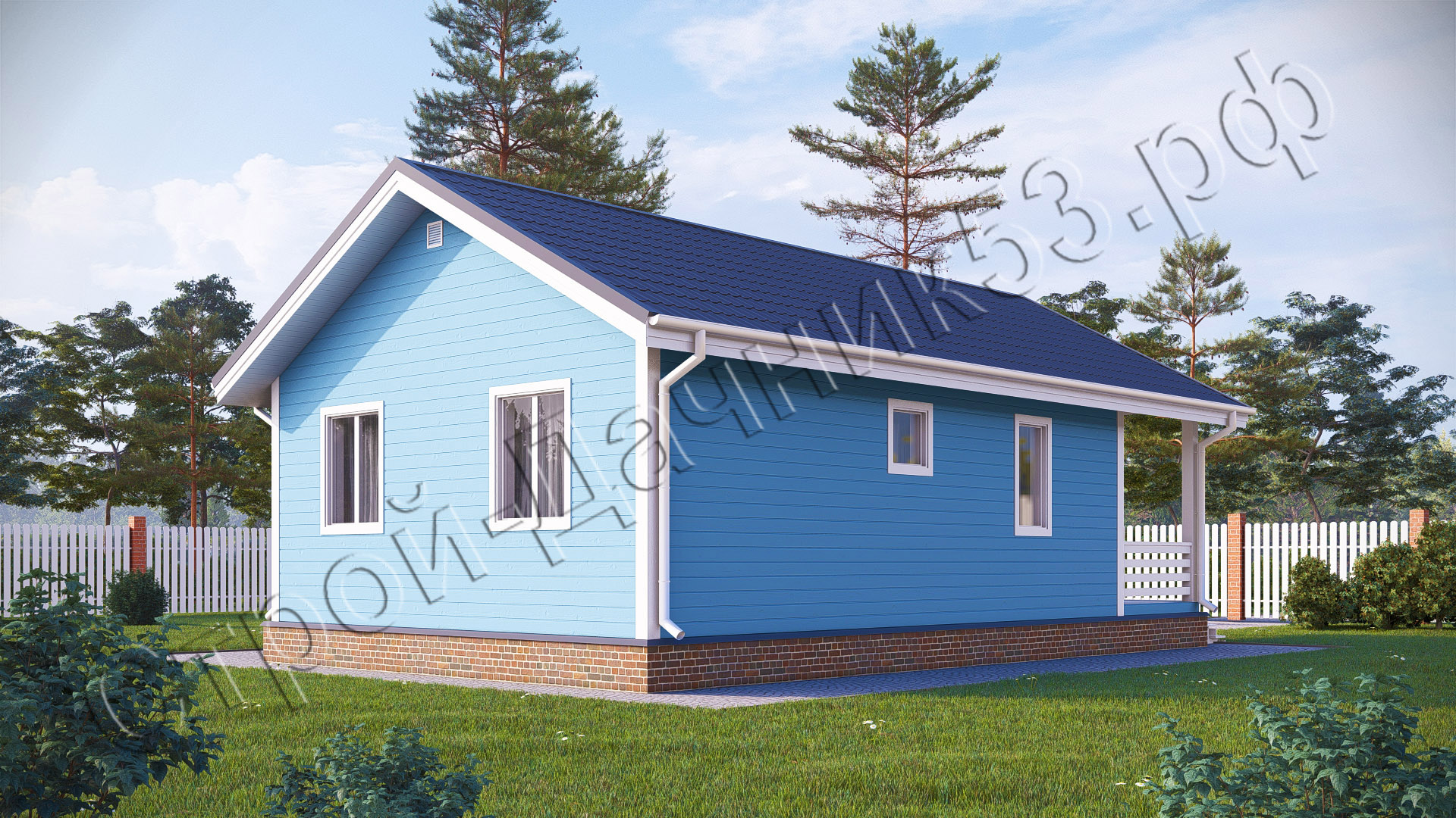 Проект каркасно-щитового дома Д–21